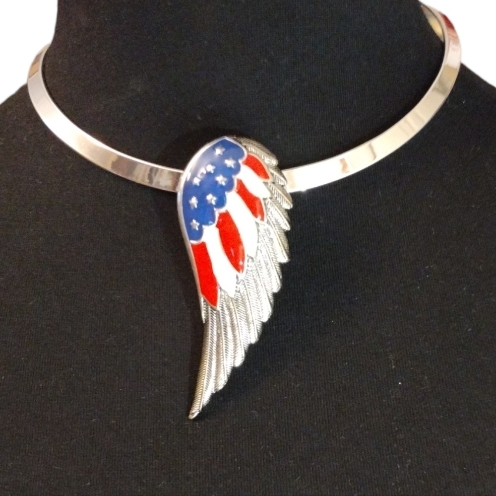 Patriotic Angel Wing Magnetic Clasp